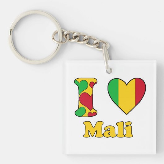 Ik hou van Mali Sleutelhanger (voorkant)
