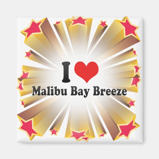 Ik hou van Malibu Bay Breeze Magneet (Voorkant)