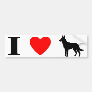 Ik hou van Malinois Bumpersticker