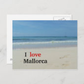Ik hou van Mallorca Beach Briefkaart (Voorkant / Achterkant)