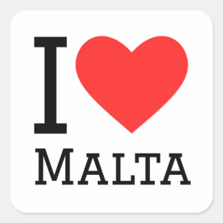 Ik hou van Malta Square sticker
