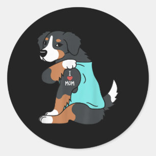 Ik hou van mam Tattoo Bernese Mountain Dog Funny M Ronde Sticker