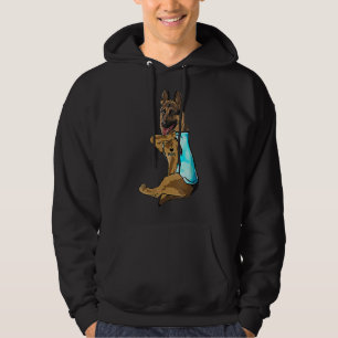 Ik hou van mam Tattoo German Shepherd Mam Dog Hoodie