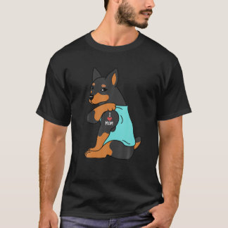 Ik hou van mam Tattoo Miniatuur Pinscher Funny Moe T-shirt