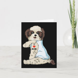 Ik hou van mam Tattoo Shih Tzu Mam Hondenliefhebbe Kaart