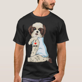 Ik hou van mam Tattoo Shih Tzu Mam Hondenliefhebbe T-shirt