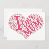 Ik hou van mama briefkaart (Voorkant / Achterkant)