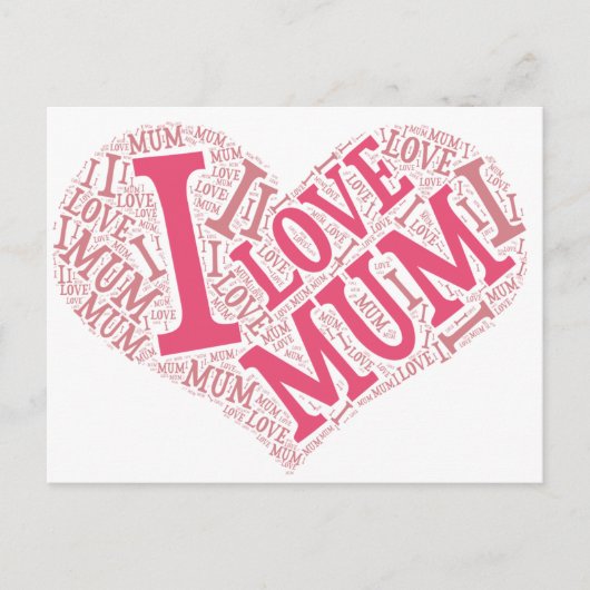 Ik hou van mama Briefkaart Horizontaal (Voorkant)