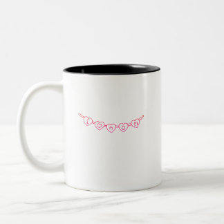 “Ik hou van mama” cadeaumok - Eenvoudig en elegant Tweekleurige Koffiemok