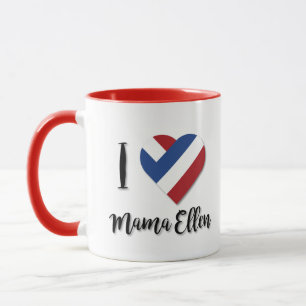 Ik hou van mama Ellen met Nederlandse vlag Mok