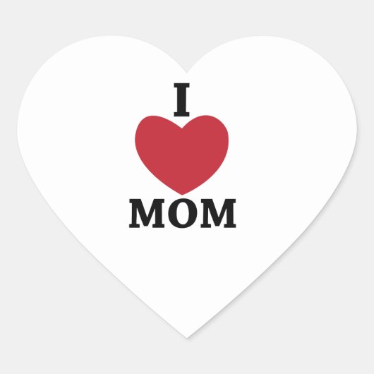 Ik hou van mama hart sticker (Voorkant)