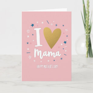 Ik hou van Mama Moederdag kaart