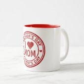 Ik hou van mama - Moederdag tweetone Mok van 11 oz (Voorkant rechts)