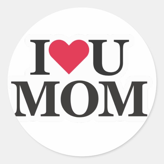 Ik hou van mama Sticker (Voorkant)