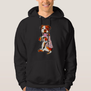 Ik hou van mama Tattoo Pit Bull Dog Flowers Moeder Hoodie