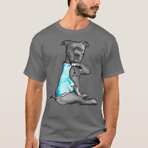 Ik hou van mama Tattoo Pitbull Hondenliefhebber Vr T-shirt