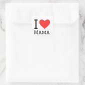 Ik hou van mama vierkante sticker (Tas)