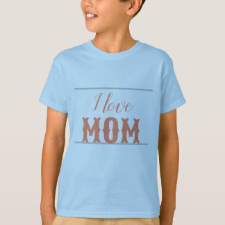Ik hou van mama zalm sky kinder jongen t-shirt