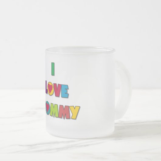 Ik hou van mammie T-shirts en cadeaus Matglas Koffiemok (Voorkant rechts)