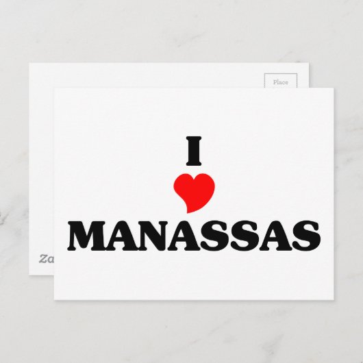 Ik hou van Manassas Briefkaart (Voorkant / Achterkant)