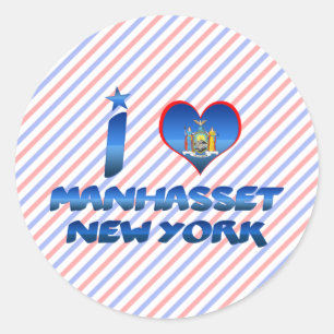 Ik hou van Manhasset, New York Ronde Sticker