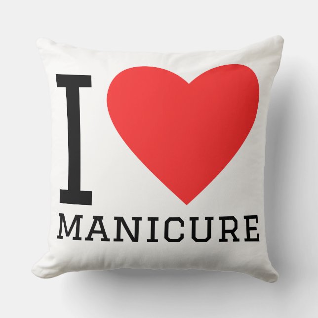 Ik hou van manicure kussen (Voorkant)