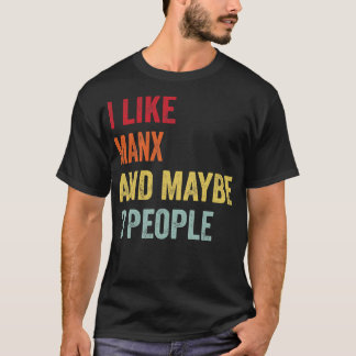 Ik hou van Manx misschien 3 mensen T-shirt