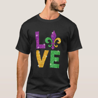 Ik hou van Mardi Gras Mardi Gras T-shirt voor vrou