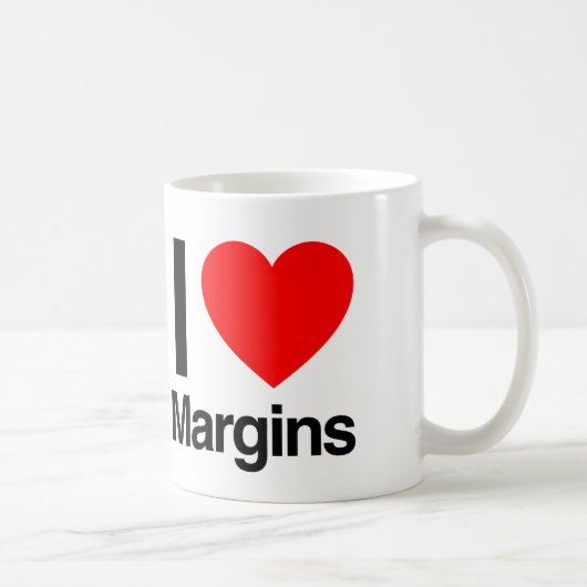 Ik hou van marges koffiemok (Rechts)