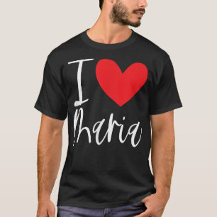 Ik hou van Maria Name Personalized Girl Woman BFF T-shirt