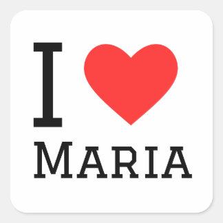 Ik hou van Maria Vierkante Sticker
