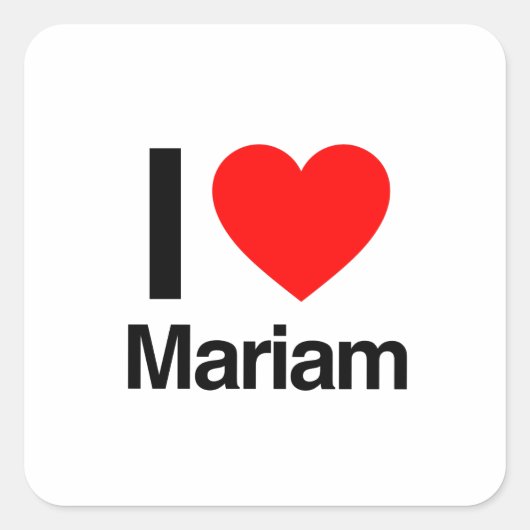ik hou van mariam vierkante sticker (Voorkant)