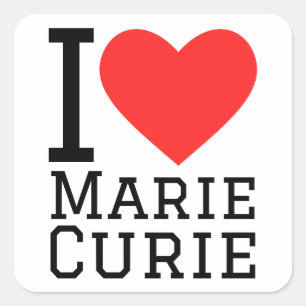 Ik hou van Marie Curie Vierkante Sticker