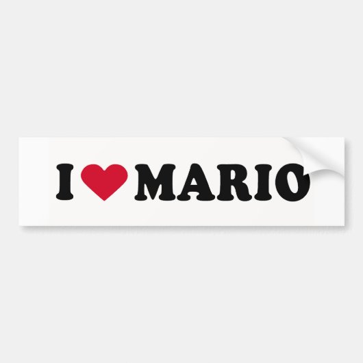 IK HOU VAN MARIO BUMPERSTICKER (Voorkant)