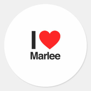 ik hou van marlee ronde sticker