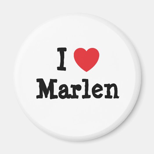 Ik hou van Marlen hart T-shirt Magneet (Voorkant)