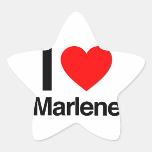 ik hou van marlene ster sticker