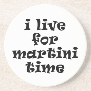 Ik hou van Martini Time Coaster Zandsteen Onderzetter