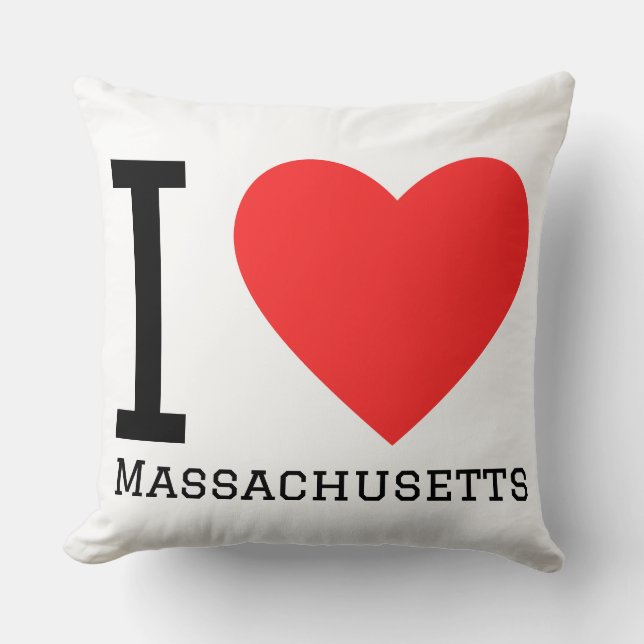Ik hou van Massachusetts Kussen (Voorkant)