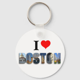 Ik hou van Massachusetts uit Boston Travel City Fo Sleutelhanger