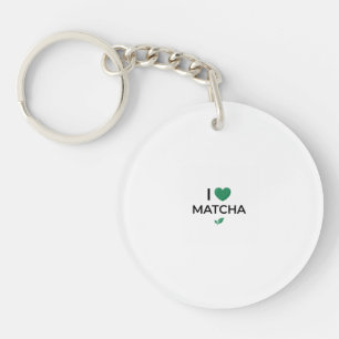 Ik Hou Van Matcha Groene Thee Minimalistische Esth Sleutelhanger