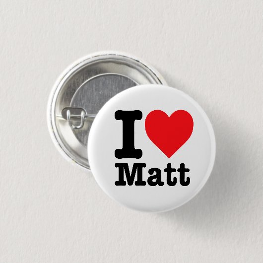 "Ik hou van Matt" Ronde Button 3,2 Cm (Voorkant /achterkant)
