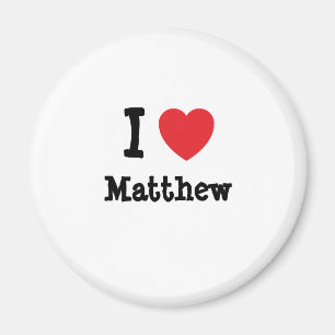 Ik hou van Matthew hart T-Shirt Magneet