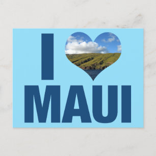 Ik hou van Maui Hawaii Briefkaart