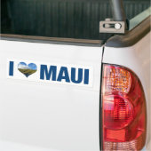Ik hou van Maui Hawaii Cute Hawaiian Bumpersticker (Op Truck)