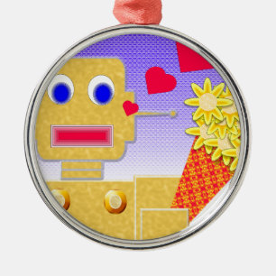 Ik hou van me, ik ben een Bot Metalen Ornament