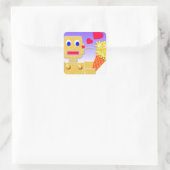 Ik hou van me, ik ben een Bot Vierkante Sticker (Tas)