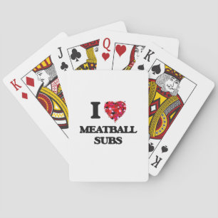 Ik hou van Meatball Subs Speelkaarten
