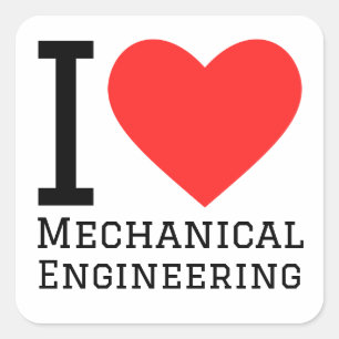 Ik hou van mechanica vierkante sticker