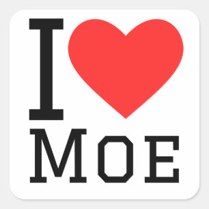 Ik hou van meer vierkante sticker